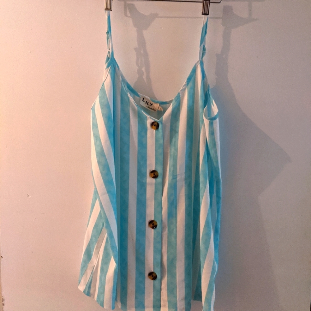 Spaghetti Strap stripped tank top